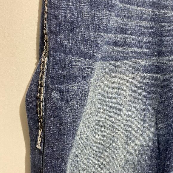 Rock and Roll Cowgirl Women's Blue Embellished Low Rise Jeans Size 33X34 - Picture 5 of 16